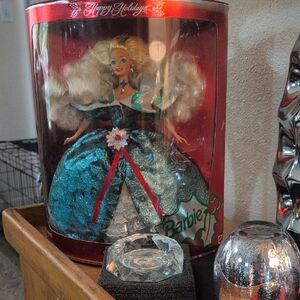 Barbie Holiday Doll with Green and Silver Dress